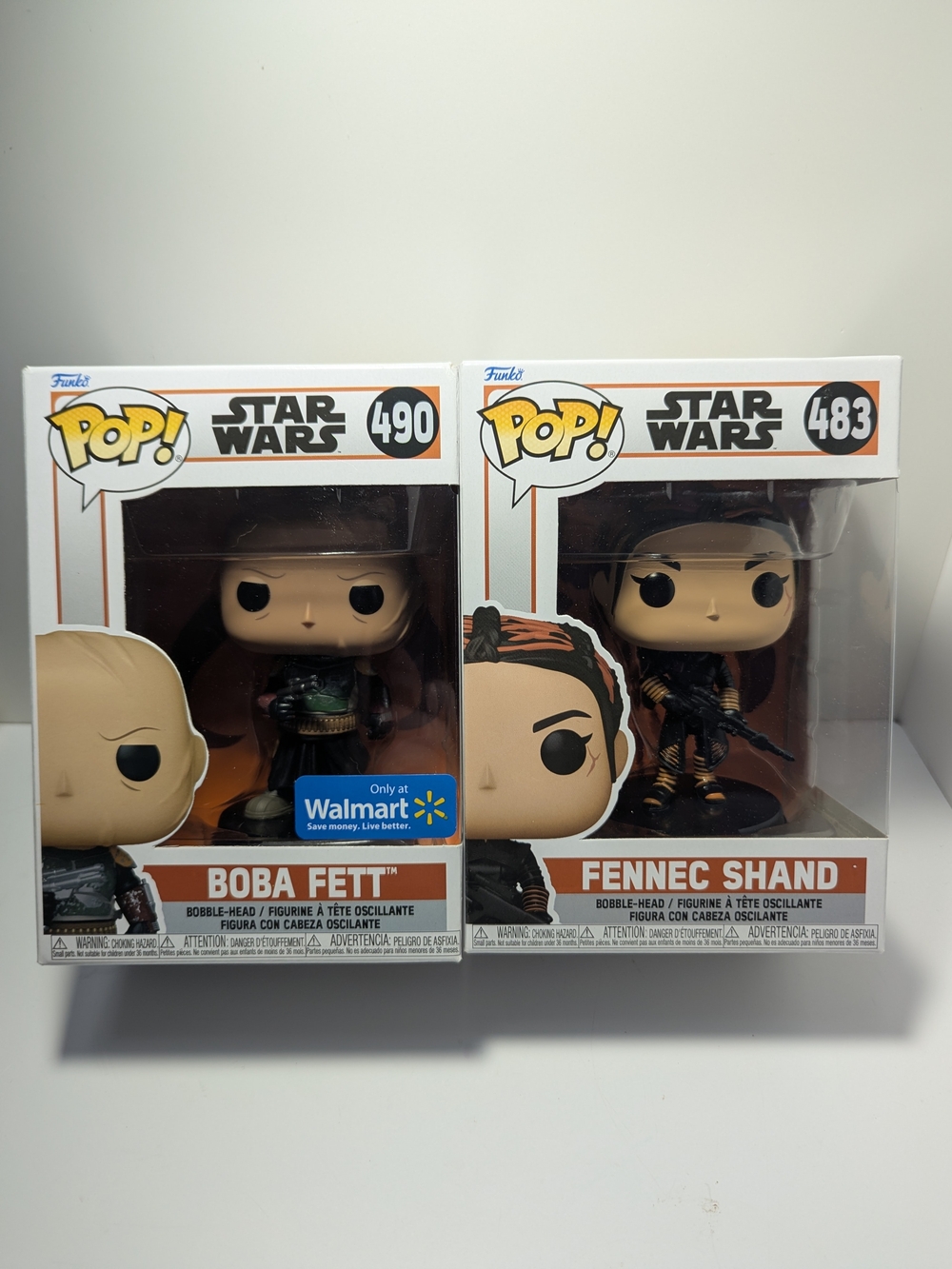 Funko Star Wars Boba Fett #490 & Fennec Shand #483 Pop! Figures